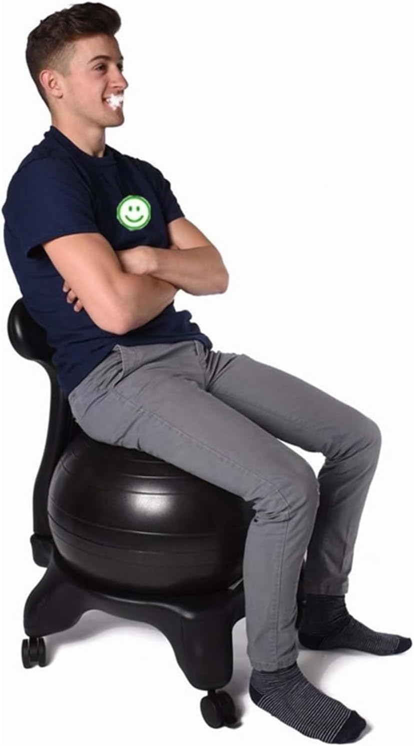 Black Ergonomic Yoga Ball Office Chair