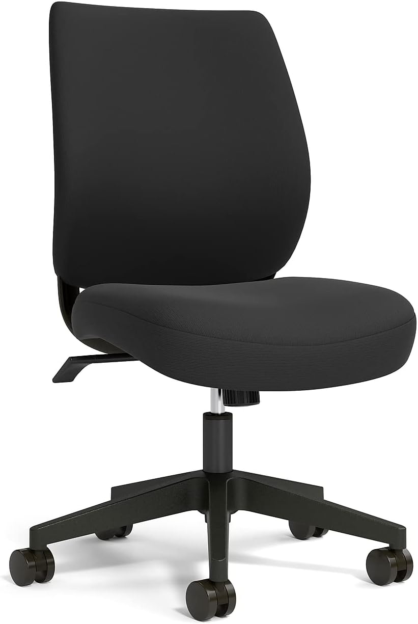 Black Fabric Ergonomic Swivel Office Chair