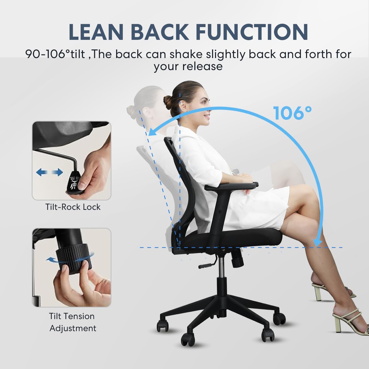 Black Ergonomic Mesh Adjustable Office Chair