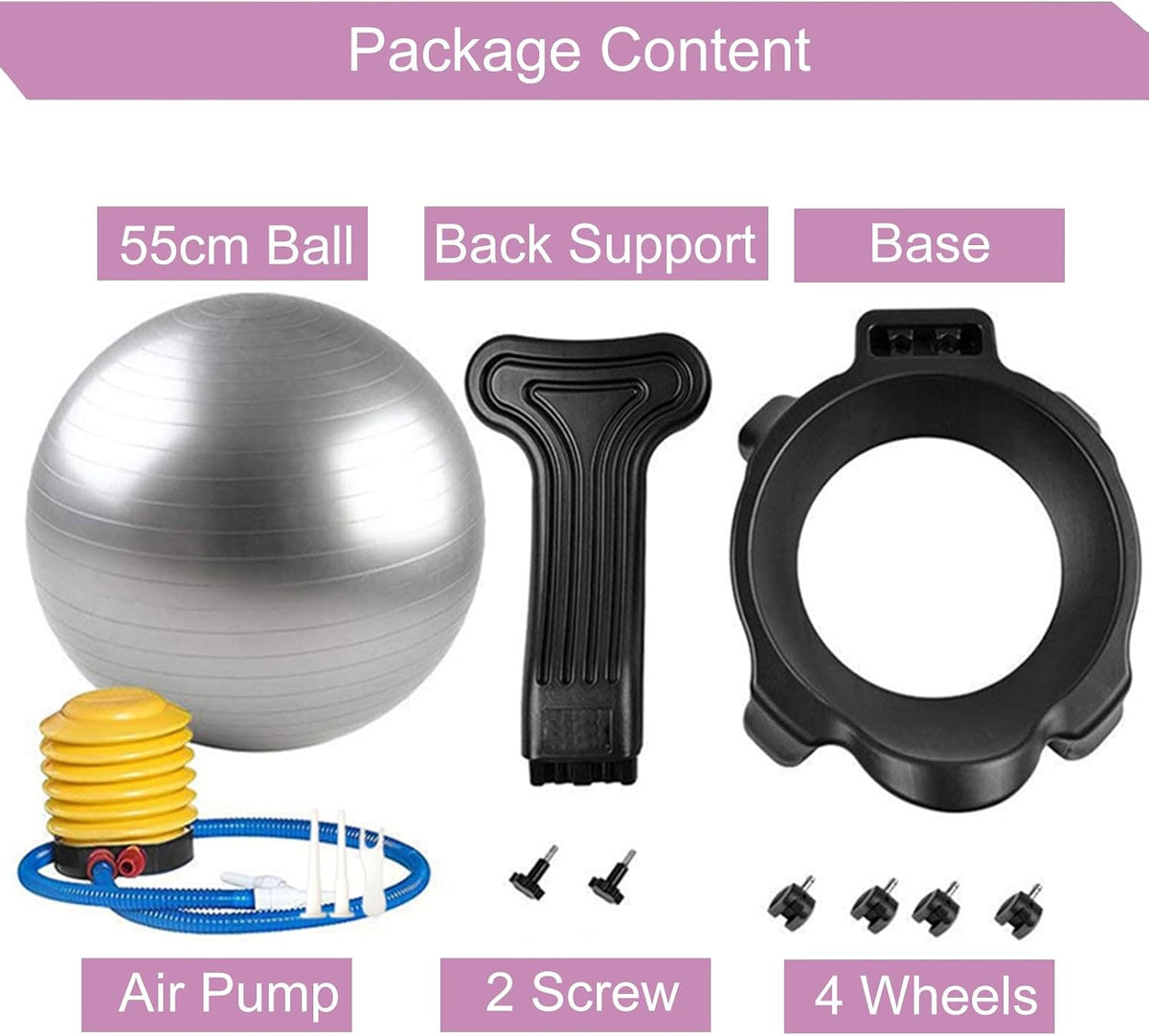 Rolling Yoga Balance Ball Office Chair