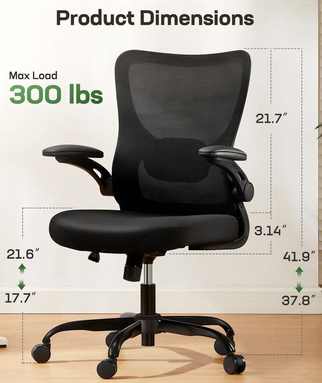 Black Ergonomic Mesh Swivel Office Chair