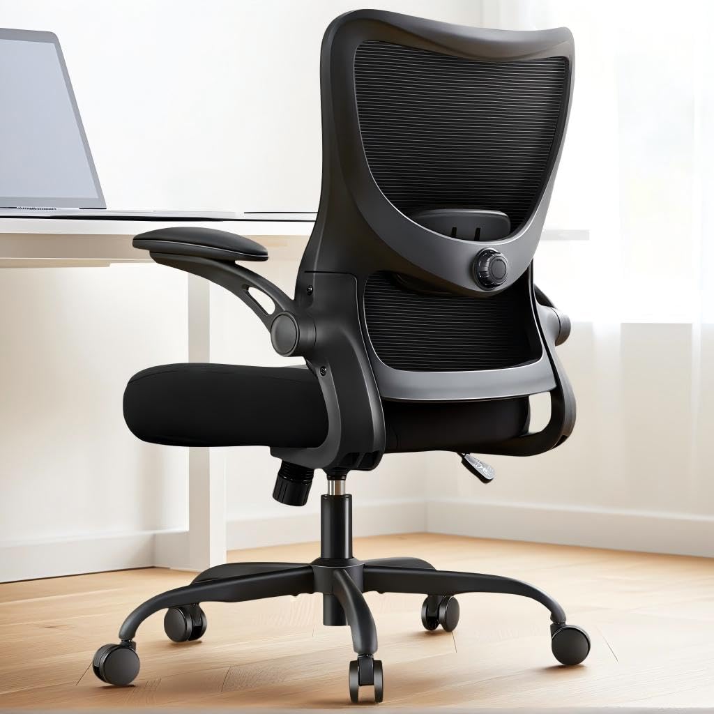 Black Ergonomic Mesh Swivel Office Chair