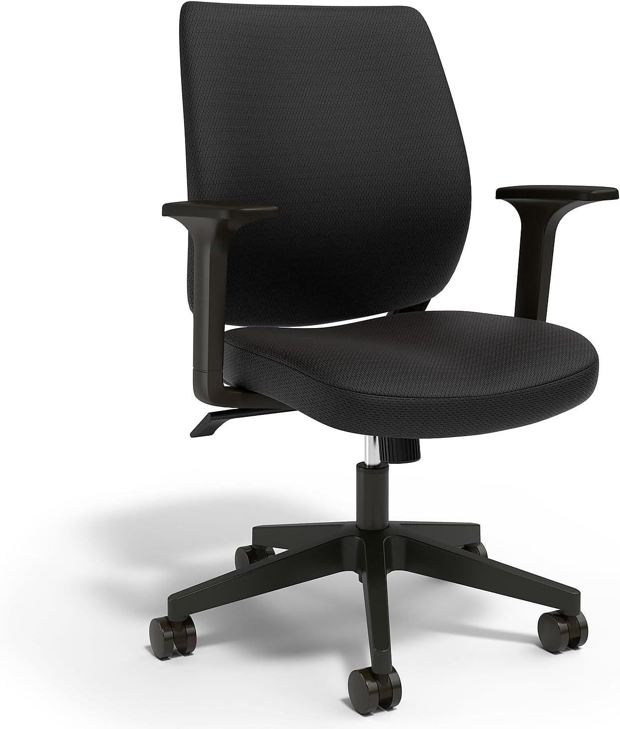 Black Fabric Ergonomic Swivel Office Chair