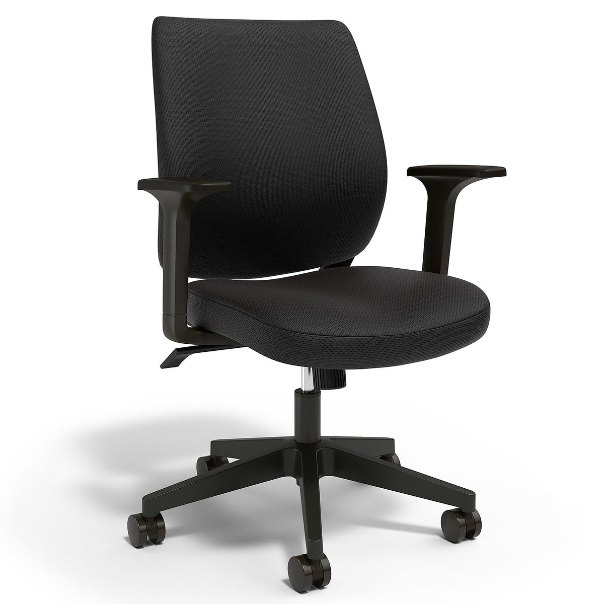 Black Fabric Ergonomic Swivel Office Chair