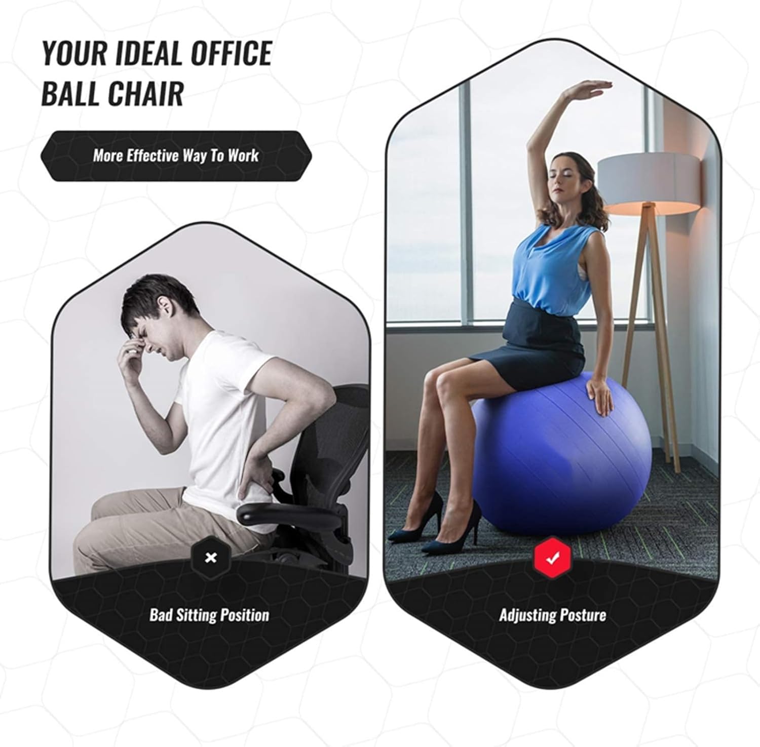 Ergonomic Yoga Ball Office Stability Chair