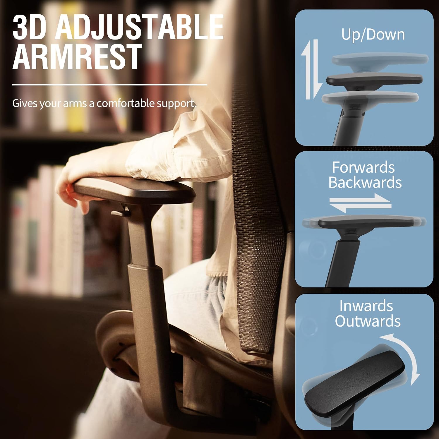 Black Ergonomic Mesh Swivel Office Task Chair