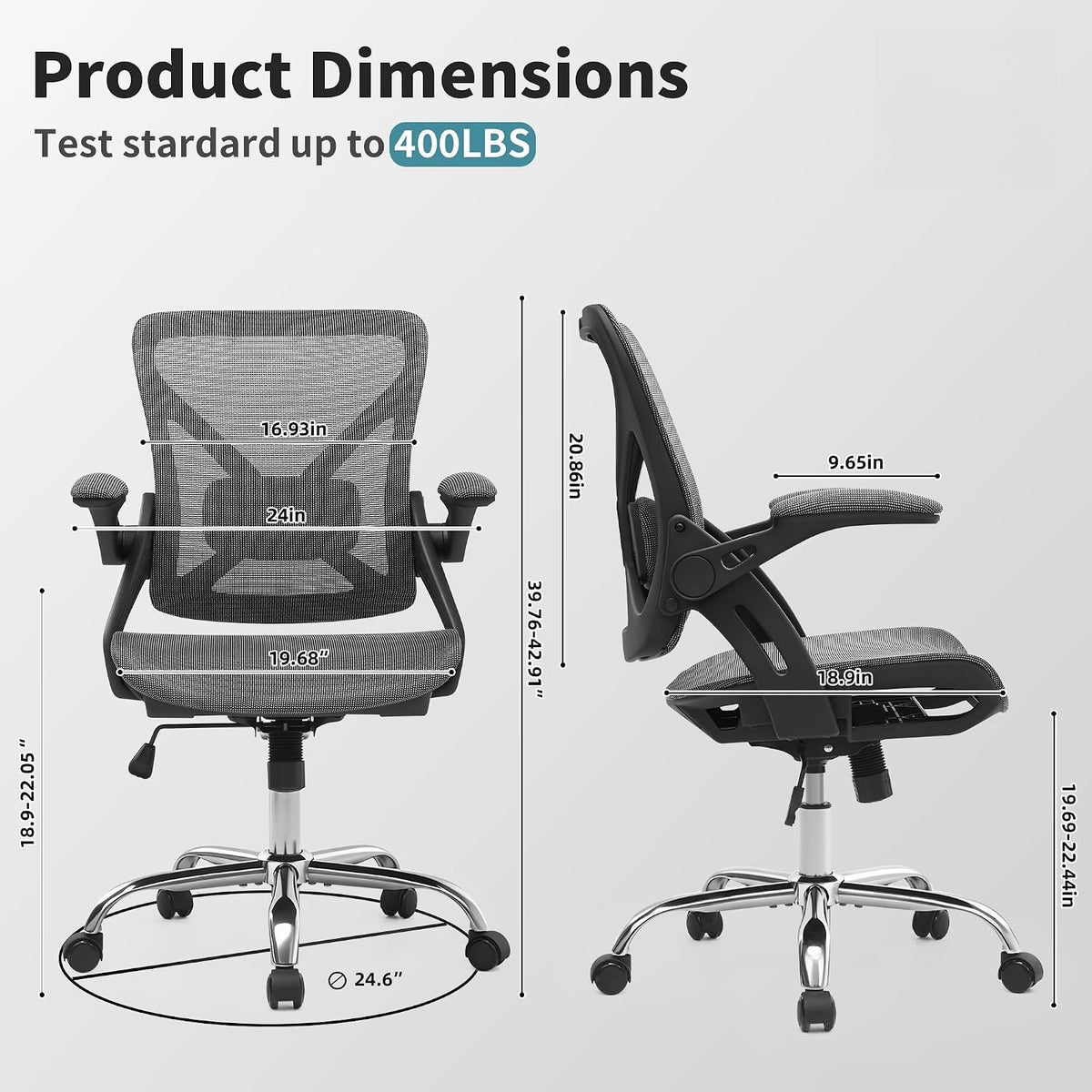 Grey Ergonomic Swivel Executive Office Chair