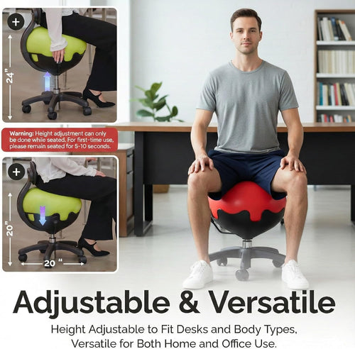 Adjustable Ergonomic Yoga Ball Office Chair