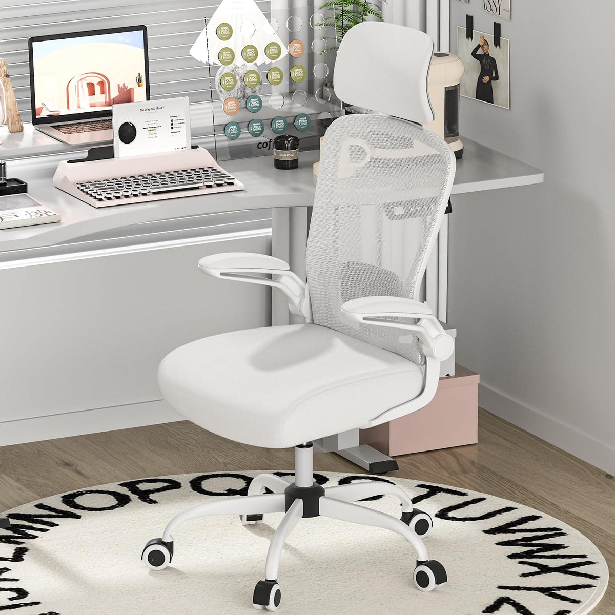 High‑Back Ergonomic Swivel Office Task Chair