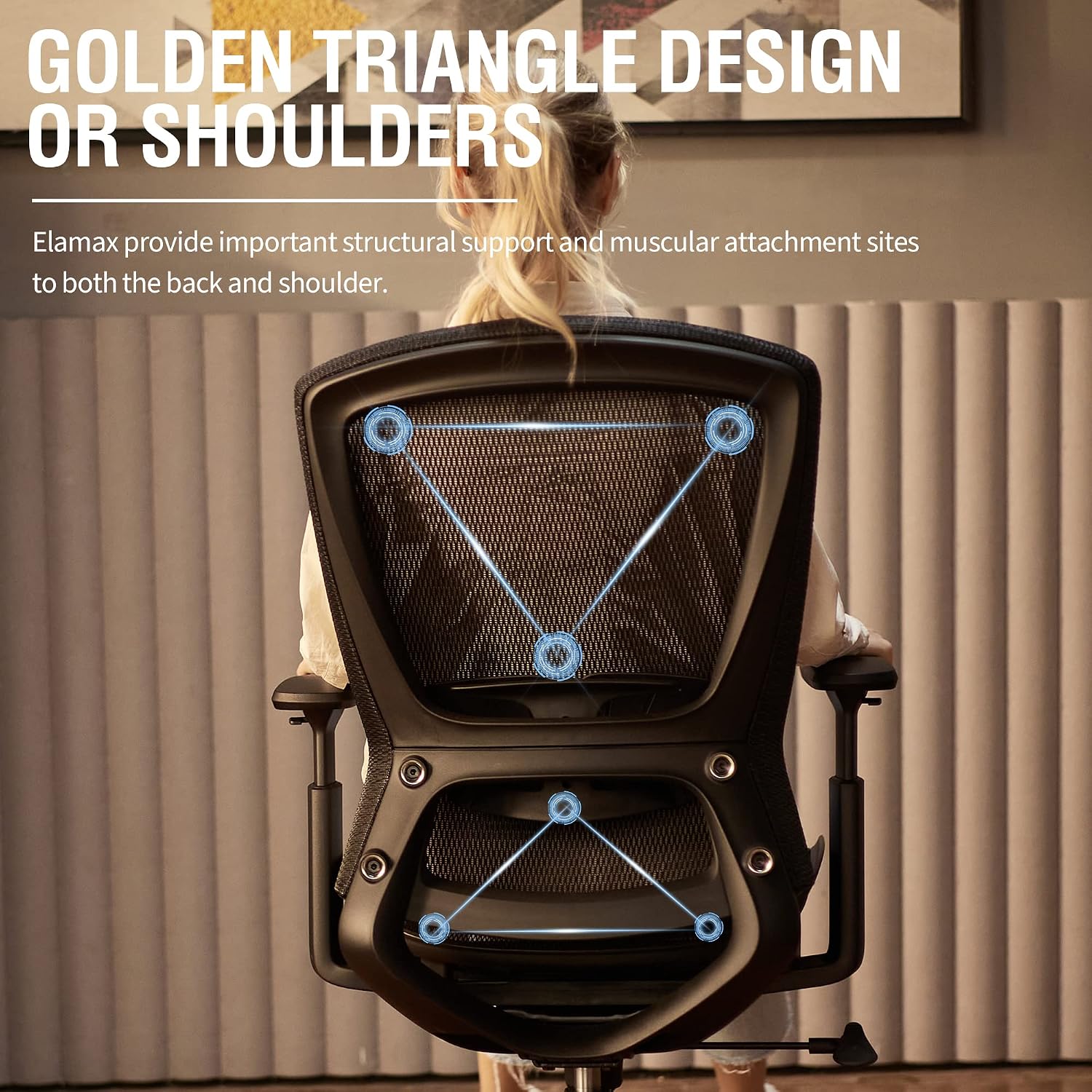 Black Ergonomic Mesh Swivel Office Task Chair