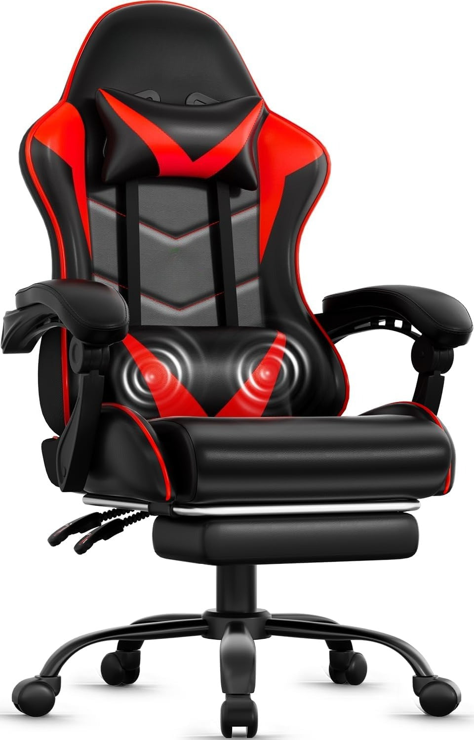 Red Reclining Racing Swivel Gaming Chair